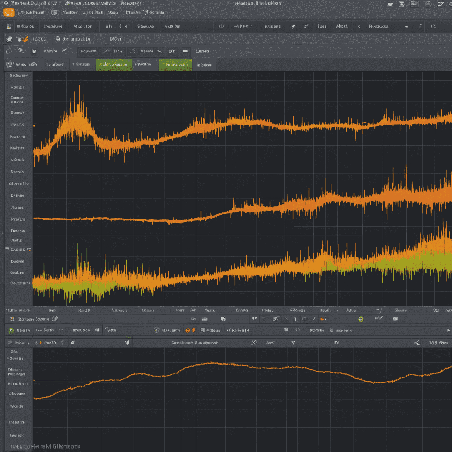 Visual representation of sidechain compression in FL Studio, showing waveforms and compression curves